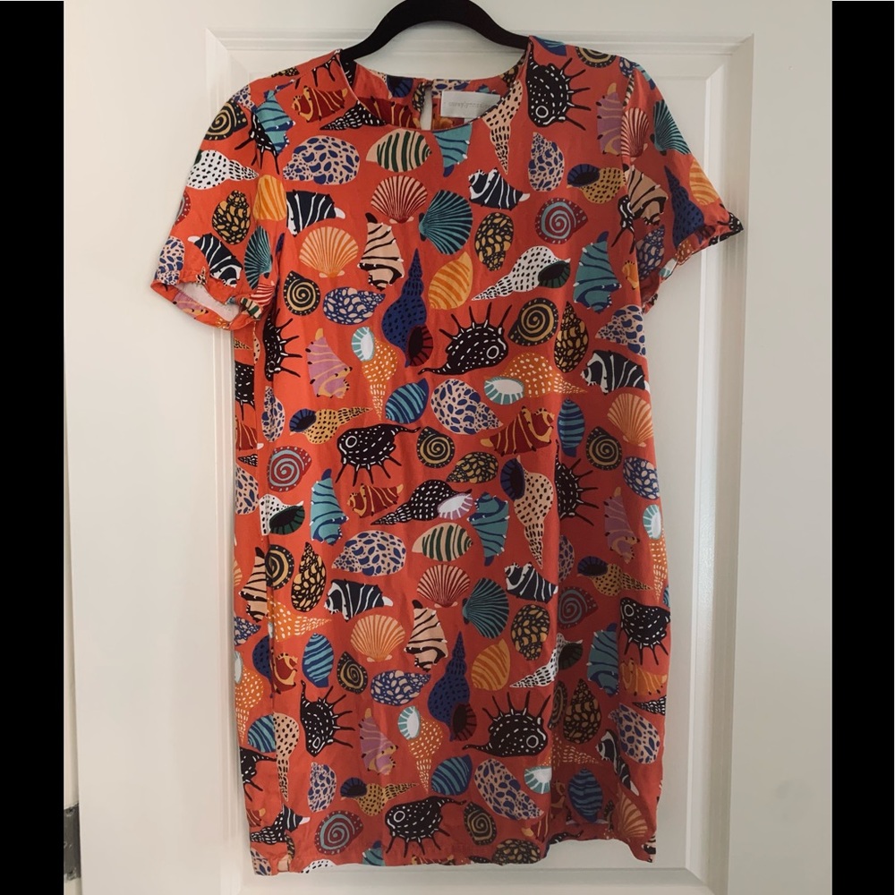 Corey Lynn Calter Coral Multicolor Printed Shift Dress - Picture 6 of 6